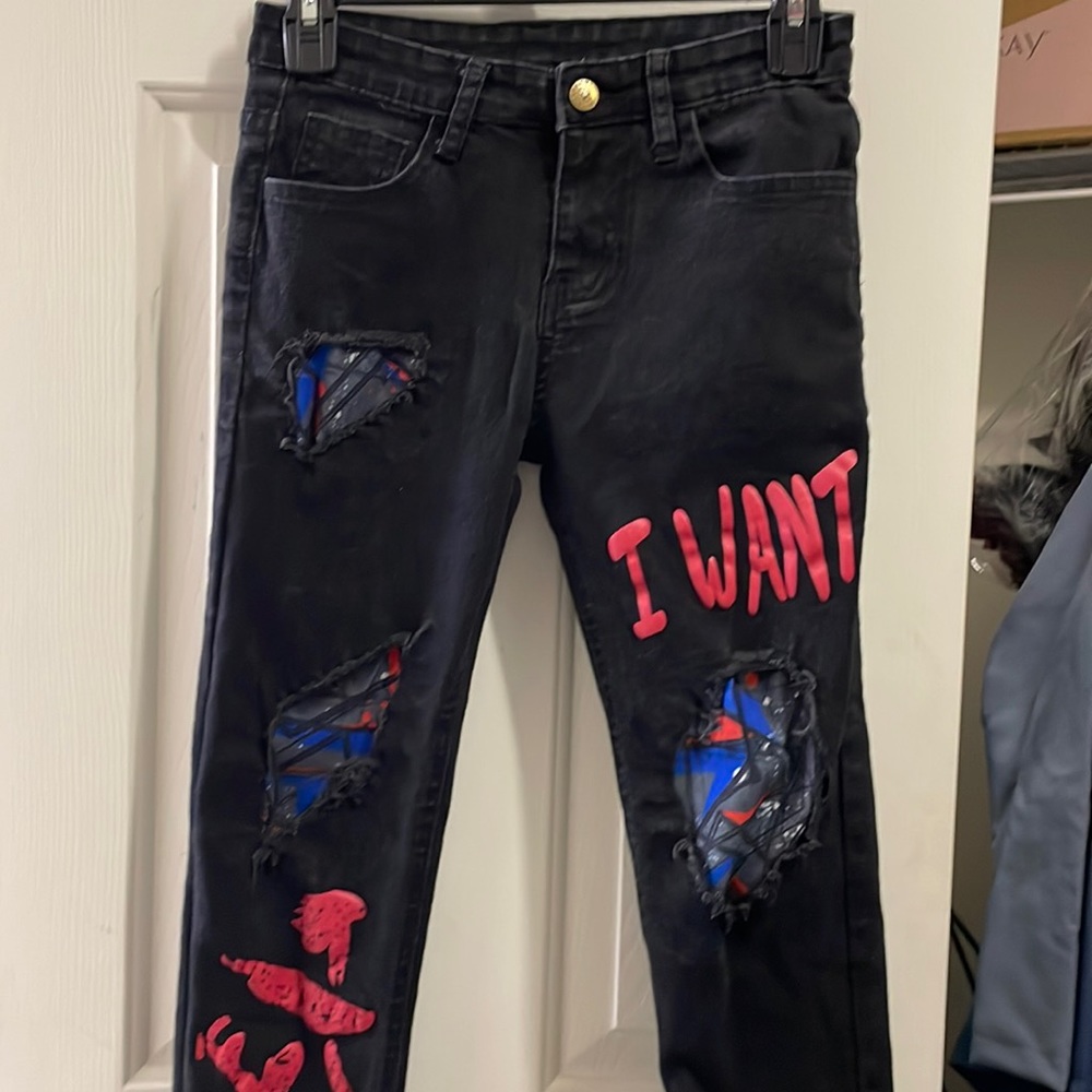 Boys black jeans size 12